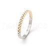 Fashionable Stainless Steel Pave Rhinestone Hinged Bangles for Women LR5423-9-1