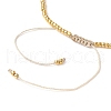 Natural Shell & Pearl & Seed Braided Bead Bracelets BJEW-JB09720-5