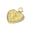 Real 18K Gold Plated Brass Micro Pave Clear Cubic Zirconia Pendants KK-H472-35A-G-2