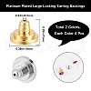 Beebeecraft 8Pcs 2 Colors Brass Ear Nuts FIND-BBC0003-58-2