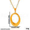 Stainless Steel Hollow Oval Pendant Necklaces for Women EJ0171-2-3