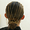 Elegant Vintage Iron & Glass Middle Eastern Tassel Earrings Face Veil for Women's Party SN0102-3-3