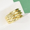 Brass Adjustable Open Cuff Rings for Women RJEW-C129-02G-3