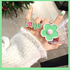 2Pcs Flower & Word I Love You Resin Enamel Finger Rings for Women Girls FS-WG6DDE5-04-1