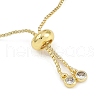 Virgin Mary Theme Brass Micro Pave Cubic Zirconia Slider Bracelets for Women BJEW-U013-02G-05-3