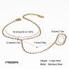 Stainless Steel Cable Chain Finger Ring Bracelets for Women XO2335-4-2