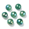 UV Plating Rainbow Iridescent Acrylic Beads PACR-E001-03E-2