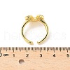 Brass Micro Pave Cubic Zirconia Open Cuff Rings RJEW-V009-11G-5