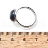 Half Round Natural Sodalite Finger Rings RJEW-M062-01P-29-2