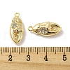 Brass Micro Pave Clear Cubic Zirconia Pendants KK-H460-32G-3