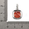 925 Sterling Silver Pave Cubic Zirconia Pendants STER-C015-01A-01-3