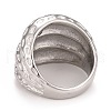 Non-Tarnish 304 Stainless Steel Textured Chunky Finger Ring for Men Women RJEW-B040-08P-3