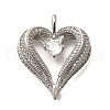 Brass Micro Pave Cubic Zirconia Pendants KK-B128-07P-1