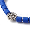 Handmade Polymer Clay Beads  Stretch Bracelets BJEW-JB06550-6