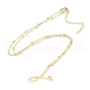 304 Stainless Steel Pendant Necklaces NJEW-H029-02G-J-2