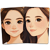 Plastic Makeup Painting Practice Board MRMJ-WH0101-004-1