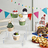 4-Tier Assembled Transparent Acrylic Organizer Display Risers ODIS-WH0029-82-5