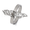 201 Stainless Steel Open Cuff Rings for Women RJEW-F172-01P-2