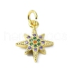 Brass Micro Pave Colorful Cubic Zirconia Pendants KK-H475-19G-09-1
