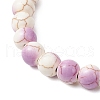 Starfish Baking Paint Synthetic Turquoise Beaded Stretch Bracelets for Women BJEW-JB11767-5