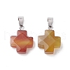 Natural Red Agate Pendants G-K359-02P-06-1