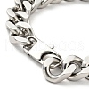 201 Stainless Steel Curb Chain Bracelet for Men Women BJEW-H550-06B-P-3