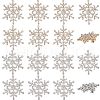 Gorgecraft 10Pcs 2 Colors Crystal Rhinestone Christmas Snowflake Brooch Pin JEWB-GF0001-29-1