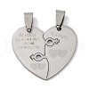 201 Stainless Steel Pendants STAS-Q342-44P-1
