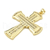 Rack Plating Brass Pave Cubic Zirconia Pendants KK-U029-02G-03-2