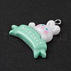 Opaque Resin Pendants RESI-D064-02P-08-3