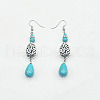 Bohemian Zinc Alloy Synthetic Turquoise Dangle Earrings LQ8241-2-1