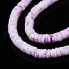 Handmade Polymer Clay Beads Strands CLAY-R089-6mm-170-4