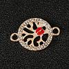 Zinc Alloy Red & Black Enamel Connector Charms FIND-TAC0009-32KCG-1