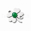 Clover Connector Charms PALLOY-JF03507-4