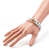 Natural Howlite Round Beads Stretch Bracelets Set BJEW-JB06980-01-7