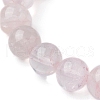 Natural Rose Quartz & Synthetic Turquoise Turtle Beaded Stretch Bracelet BJEW-JB09699-02-4