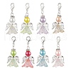 8Pcs 8 Colors Wedding Season Angel Glass Pearl & Acrylic Pendant Decorations HJEW-JM01916-1