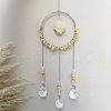 Glass Pendant Decoration DJEW-PW0019-11D-1