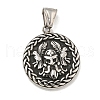 316 Surgical Stainless Steel Pendants STAS-E212-75AS-1