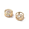 Brass Micro Pave Cubic Zirconia Beads KK-A259-12G-01-3