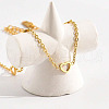 Heart 304 Stainless Steel Link Chain Anklets for Women FS-WG1020A-01-3