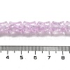 Transparent Crackle Glass Beads Strands GLAA-D025-01J-4