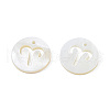 Natural Freshwater Shell Charms SHEL-N027-10F-3