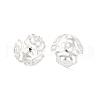 Rack Plating Brass Flower Bead Caps KK-K381-02S-1