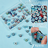 Unicraftale 75Pcs 15 Colors Polymer Clay Rhinestone European Large Hole Beads with Silver Color Plated Brass Cores FIND-UN0015-84-5