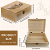 Rectangle Wooden Memory Keepsake Boxes with Lids CON-WH0101-027-2
