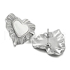 304 Stainless Steel Heart Stud Earrings EJEW-M233-20P-2