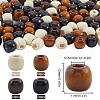 SUNNYCLUE 200Pcs 4 Colors Natural Wooden Beads WOOD-SC0001-74-2