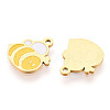 304 Stainless Steel Enamel Charms STAS-T065-44G-2