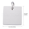 Anti-Tarnish 304 Stainless Steel Stamping Blank Tag Charms STAS-I311-28P-3